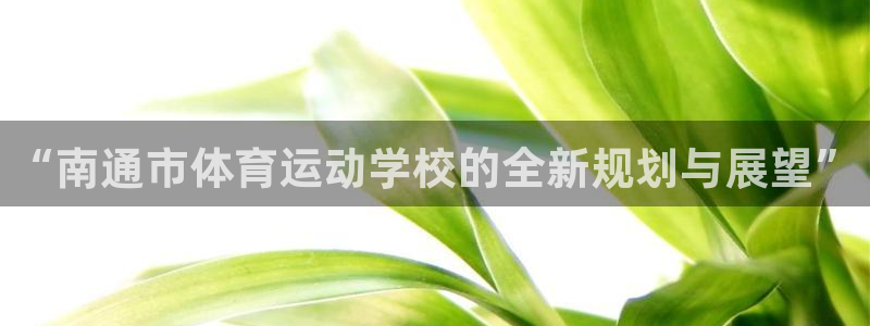 A8体育app官方下载入口：“南通市体育运动学校的全新规划与展望”